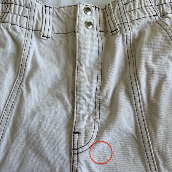 Sz 27 Urban Outfitters UO BDG Ecru Skate Jean Wide Leg Off-White Pants - Picture 13 of 13